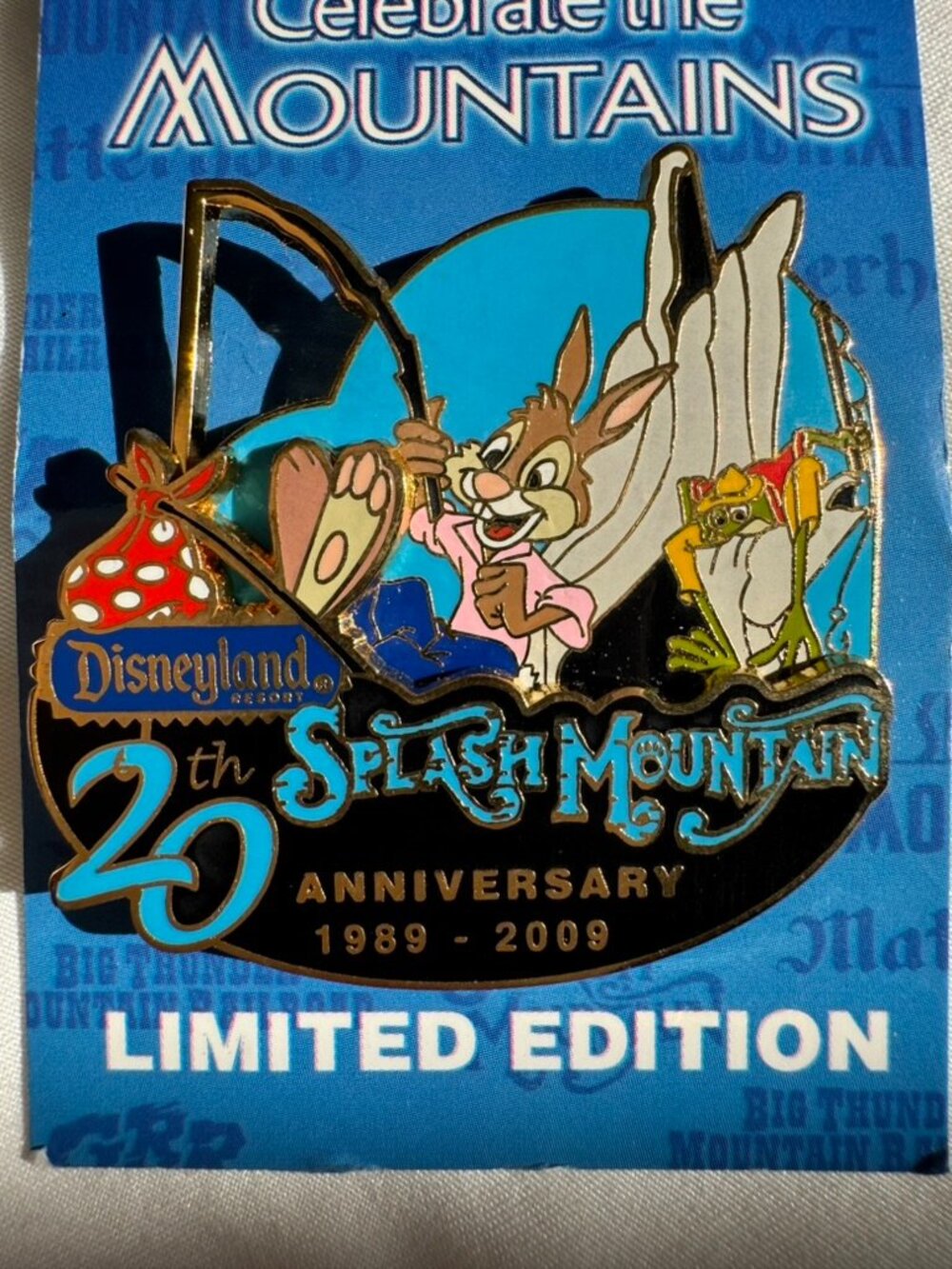 NWT Disneyland Celebrate the Mountains Splash Mountain Brer Rabbit Brer Frog Pin - Picture 4 of 15